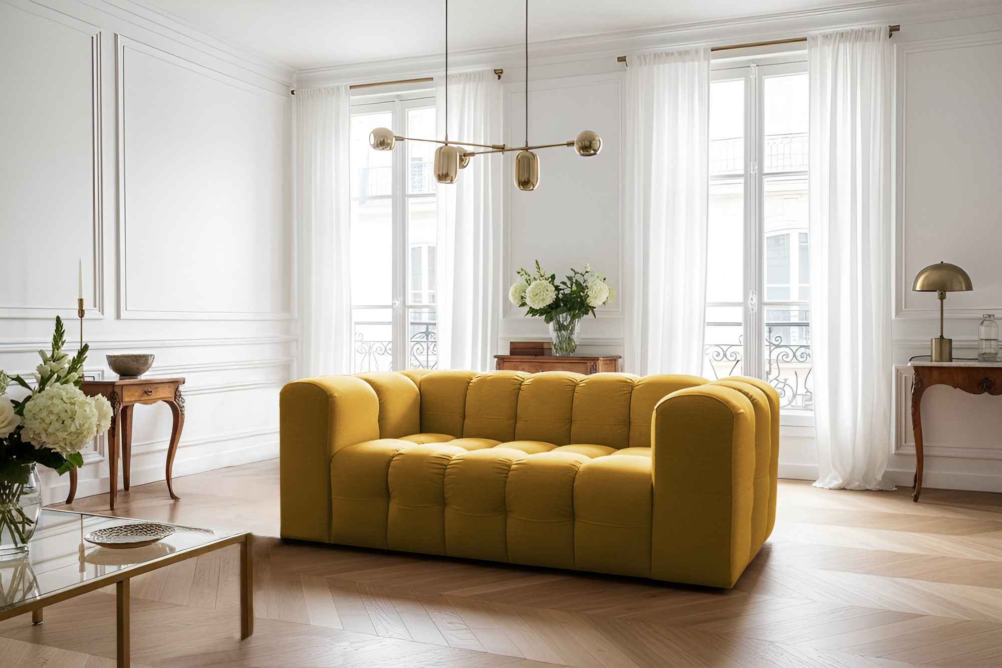 Baloo Sofa 2-Sitzer Senf Tiffany